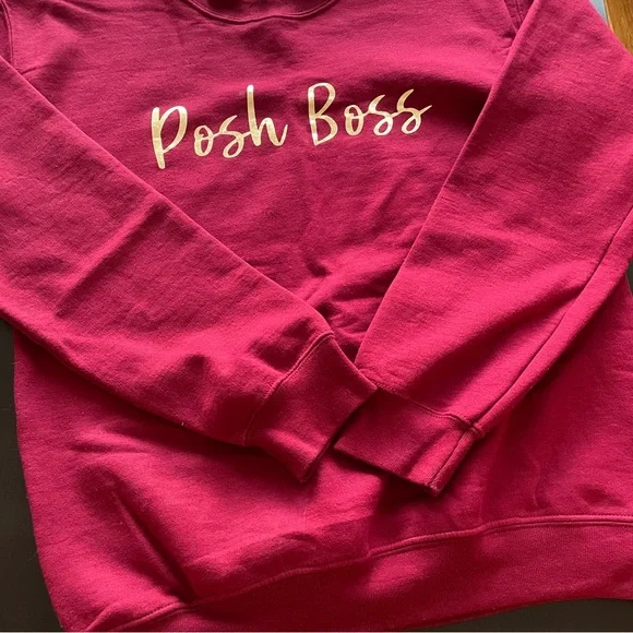 Deep Wine Custom made Posh Boss Sweatshirt - Picture 3 of 4